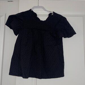 Lauren Conrad Black Short Sleeve Shirt